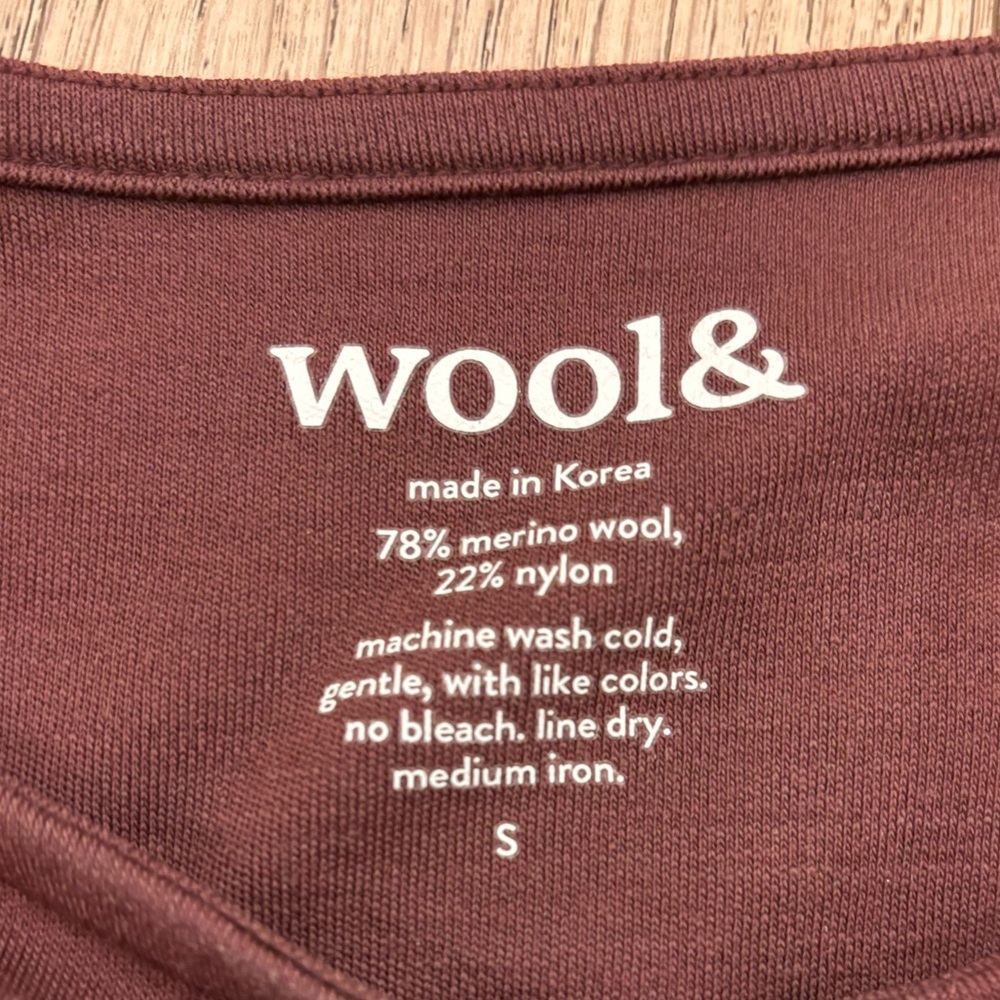 Wool& Rowena Swing Dress in Burgundy, Sz S - Picture 2 of 5